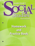 Harcourt Social Studies People We Know, Homework and Practice Book, Grade 2