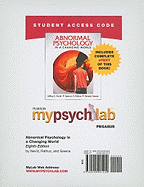 Mypsychlab with Pearson Etext Student Access Code Card for Abnormal Psychology (Standalone)