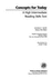 Concepts for Today: A High Intermediate Reading Skills Text