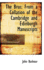 The Brus: From a Collation of the Cambridge and Edinburgh Manuscripts