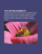 1914 Establishments: Hornbostel-Sachs, Wrigley Field, Jefferson County, Oregon, Barrow County, Georgia, Candler County, Georgia, Bacon County