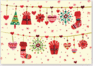 Folk Art Garland Small Boxed Holiday Cards (20 Cards/21 Envelopes)