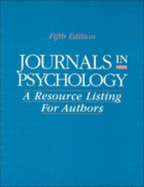 Journals in Psychology: A Resource Listing for Authors
