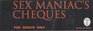 Sex Maniac's Cheques: For Adults Only