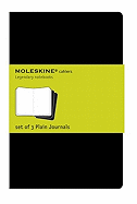 Moleskine Plain Cahier Journal Black Pocket: Set of 3 Plain Journals