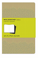 Moleskine Plain Cahier Journal Kraft Pocket: Set of 3 Plain Journals