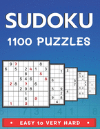 1100 Sudoku Puzzles Easy to Very Hard: Sudoku Puzzle Book with Solutions For Adults and Teens - 192 Easy + 240 Medium + 300 Hard + 368 Expert - Volume 2