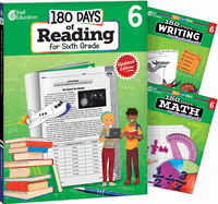 180 Days of Reading, Writing and Math Grade 6: 3-Book Set