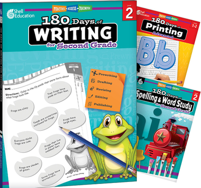 180 Days(tm) Writing, Spelling, & Printing Grade 2: 3-Book Set: Practice, Assess, Diagnose - Multiple Authors, and Pesez Rhoades, Shireen, and Van Dixhorn, Brenda