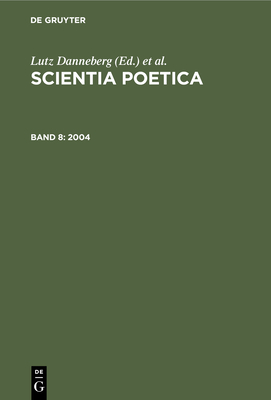 2004 - Danneberg, Lutz (Editor), and Kablitz, Andreas (Editor), and Schmidt-Biggemann, Wilhelm (Editor)