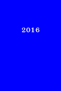 2016: Kalender/Terminplaner: 1 Woche Auf 2 Seiten, Format CA. A5, Cover Blau