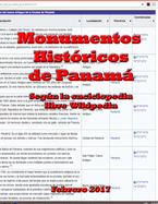 2017-02 Monumentos Historicos de Panama: Segun La Enciclopedia Libre Wikipedia