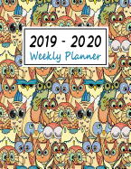 2019 - 2020 Weekly Planners: Two Year Schedule Organizers (8.5 X 11) - Design 1 Owl Cover 2
