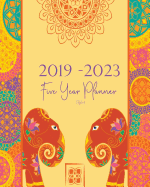2019-2023 Five Year Planner- Elephant: 60 Months Planner and Calendar, Monthly Calendar Planner, Agenda Planner and Schedule Organizer, Journal Planner and Logbook, Appointment Notebook, Academic Student Planner for the Next Five Years (5 Year Calendar...
