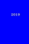 2019: Kalender/Terminplaner: 1 Woche auf 2 Seiten, Format ca. A5, Cover blau