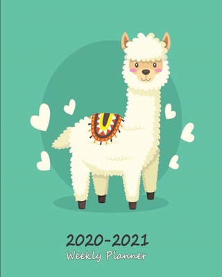 2020 - 2021 Weekly Planner: Alpaca & Llama Diary and Appointment Scheduling Book with To Do List - US Edition - Alpaca Green - Press, Lion