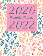 2020 2022 Monthly Planner: Floral Design - 3 Year Planner