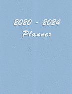 2020 - 2024 - Five Year Planner: Agenda for the next 5 Years - Monthly Schedule Organizer - Appointment, Notebook, Contact List, Important date, Month's Focus, Calendar - 60 Months - Elegant Baby Blue Pastel Color