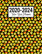 2020-2024 Five-Year Planner: Emoji Pattern 60 Month Agenda