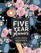 2020-2024 five year planner Monthly: sloth 60 Monthly Planners Agenda Journal. At A Glance. Schedule Organizer Calendar Holidays Personal Time Management