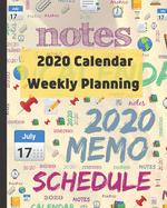2020 Calendar: Weekly planning