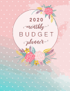 2020 Monthly Budget Planner: Weekly Monthly Financial Expense Tracker Notebook & Bill Organizer (Pink Aqua Design)