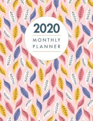 2020 Monthly Planner: 12 Month Book with Grid Overview, Organizer Calendar January - December 2020 Pink Pattern Design - Ellejoy Planners