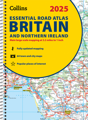 2025 Collins Essential Road Atlas Britain and Northern Ireland: A4 Spiral - Collins Maps