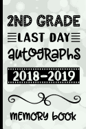 2nd Grade Last Day Autographs 2018 - 2019 Memory Book: Keepsake For Students and Teachers - Blank Book To Sign and Write Special Messages & Words of Inspiration for Second Grade Students & Teachers