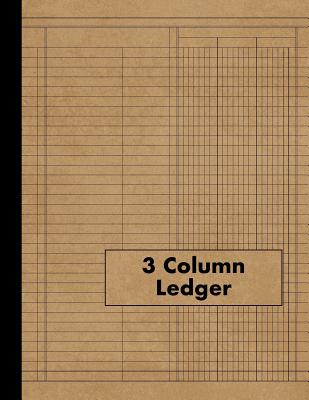 3 Column Ledger: Accounting Ledger Book 3 Column Record - 120 Pages - Bookkeeping Sheets Notebook - Press, Red Tiger