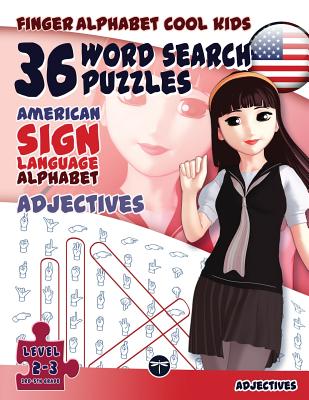 36 Word Search Puzzles - American Sign Language Alphabet - Adjectives - Lassal (Illustrator)