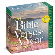 365 Bible Verses-a-Year for 2024 Page-a-Day Calendar: Timeless Words From the Bible to Guide, Comfort, and Inspire