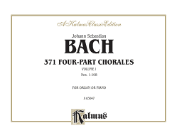 371 Four-Part Chorales, Vol 1: Nos. 199-371 (for Organ or Piano), Comb Bound Book