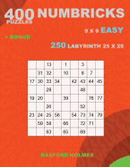 400 Numbricks Puzzles 9 X 9 Easy + Bonus 250 Labyrinth 25 X 25: Sudoku with Easy Levels Puzzles and a Labyrinth Very Hard Levels