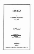 A Grammar of the English Language: Volume Two: Syntax