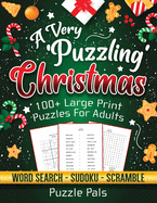 A Very Puzzling Christmas: 100+ Large Print Puzzles For Adults