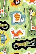 Address Book: Include Alphabetical Index with Wildlife Animals Cartoon Cover