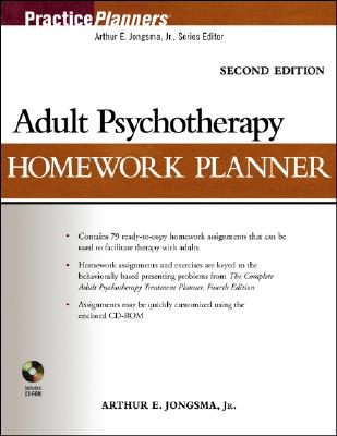 Adult Psychotherapy Homework Planner - Jongsma, Arthur E
