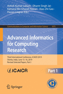 Advanced Informatics for Computing Research: Third International Conference, Icaicr 2019, Shimla, India, June 15-16, 2019, Revised Selected Papers, Part I