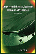 African Journal of Science, Technology, Innovation and Development (Volume 1 Number 1 2009)