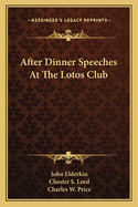 After Dinner Speeches at the Lotos Club