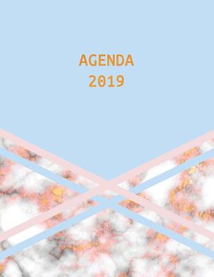 Agenda 2019: lgant et Pratique Marbre Or Rose Bleu Agenda Organiseur Pour Ton Quotidien 52 Semaines Janvier  Dcembre 2019 - Carnets de Notes, Parbleu