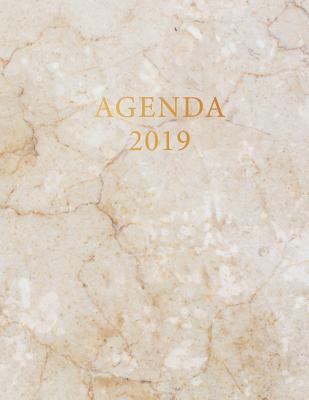 Agenda 2019: Semana Vista - Mrmol Blanco Y Oro - Organizador Da Pgina Espaol - 52 Semanas Enero a Diciembre 2019 - Lode, Parode