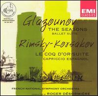 Alexander Glazounov: The Seasons; Nicolai Rimsky-Korsakov: Le Coq d'Or; Capriccio Espagnol - Orchestre National de France; Roger Desormiere (conductor)