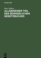 Allgemeiner Teil Des Burgerlichen Gesetzbuches