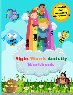 Amazing Sight Words Activity Book for Kids: Fun Activity Book to Trace, Find, Learn the High-Frequency Sight Words Kids Coloring Mandalas - Lep Coloring Books