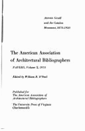 American Association of Architectural Bibliographers: Papers - O'Neal, William B. (Volume editor)