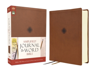 Amplified Journal the Word Bible, Leathersoft, Brown: Reflect, Take Notes, or Create Art Next to Your Favorite Verses - Zondervan