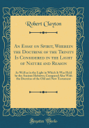 An Essay on Spirit, Wherein the Doctrine of the Trinity Is Considered in the Light of Nature and Reason: As Well as in the Light in Which It Was Held by the Ancient Hebrews; Compared Also With the Doctrine of the Old and New Testament (Classic Reprint)