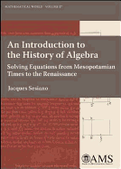 An Introduction to the History of Algebra: Solving Equations from Mesopotamian Times to the Renaissance - Sesiano, Jacques